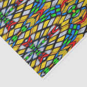 黄色、赤、青のステイングラス 薄葉紙 (詳細)