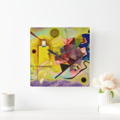 黄色 – 赤 – 青。No.314, 1925ワッシリー・カンディンスキー著 スクエア壁時計 (ホーム)