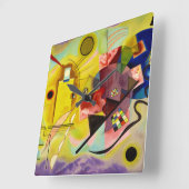 黄色 – 赤 – 青。No.314, 1925ワッシリー・カンディンスキー著 スクエア壁時計 (傾斜)