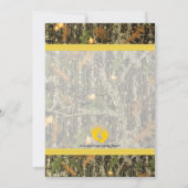 黄色-迷彩柄男の赤ちゃんシャワー招待状 招待状 (裏面)