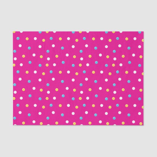 黄色、青および白い点 薄葉紙 (正面)