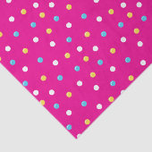 黄色、青および白い点 薄葉紙 (詳細)