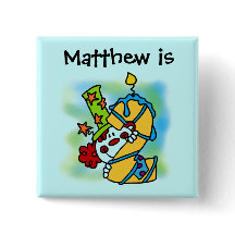 黄色/青キャンドルピエロ第2バースデーボタン