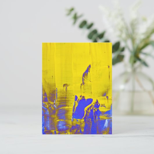 黄色（青） ポストカード (スタンド正面)