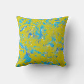 黄色、青、白の渦巻き クッション (裏面)