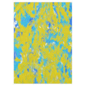 黄色、青、白の渦巻き テーブルクロス (正面)