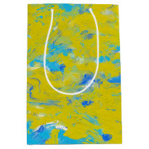 黄色、青、白の渦巻き