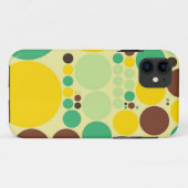 黄色、青、茶色の水玉模様シームレスパターン Case-Mate iPhoneケース (裏面(横))