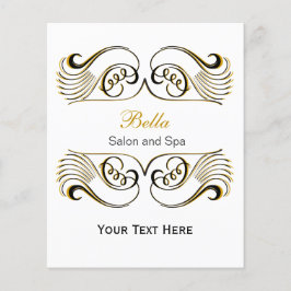 黄色、黒と白のシックなビジネスチラシ チラシ