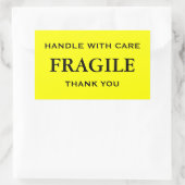 黄色/黒もろい。ハンドル気に付き。サンキュー. 長方形シール (バッグ)