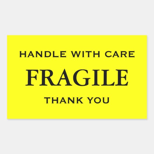 黄色/黒もろい。ハンドル気に付き。サンキュー. 長方形シール (正面)