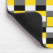 黄色、黒、およびグレーの色の組み合わせ マウスパッド (コーナー)