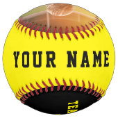 黄色 黒 チーム名 選手番号 写真 ソフトボール (裏面)