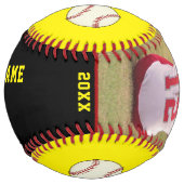 黄色 黒 チーム名 選手番号 写真 ソフトボール (正面)