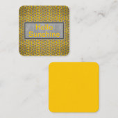 黄色、黒、灰色の水玉模様 ノートカード (正面/裏面)