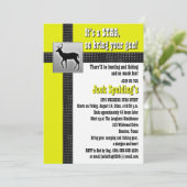 黄色、黒、白の鹿の招待状 招待状 (スタンド正面)