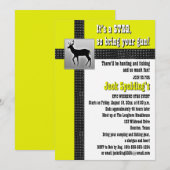 黄色、黒、白の鹿の招待状 招待状 (正面/裏面)