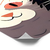 黄色、黒、白のPを使用した鮮やかなアートワーク ポスター (角)