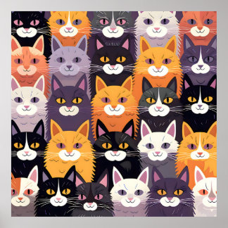 黄色、黒、白のPを使用した鮮やかなアートワーク ポスター