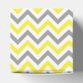 黄色、DKグレー白い大きなシボロンジグザグパターン フェイバーボックス (上部)
