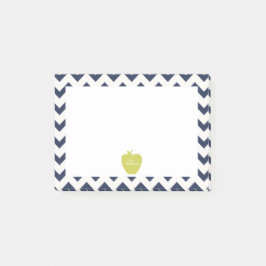 黄色Apple Navy Chevron先生Post-it®ノート ポストイット
