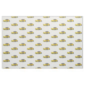 黄色C6コルベット手描きスケッチ生地 ファブリック (ファットクウォーター)