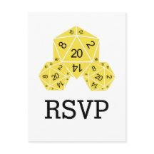 黄色D20サイコロ対応はがき