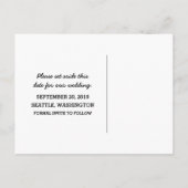 黄色D20サイコロ日付はがきを保存 案内ポストカード (裏面)