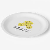 黄色D20サイコロ結婚の紙プレート ペーパープレート (アングル)