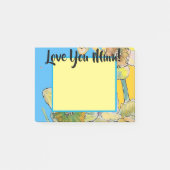 黄色Daffodil Love You Mum Post It Notes ポストイット (正面)