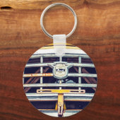 黄色Nash Ramblerボタンキーチェーン キーホルダー (正面)