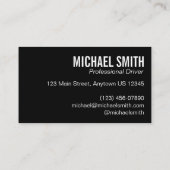 黄色NYCタク市松模様にシー車の運転手 名刺 (裏面)