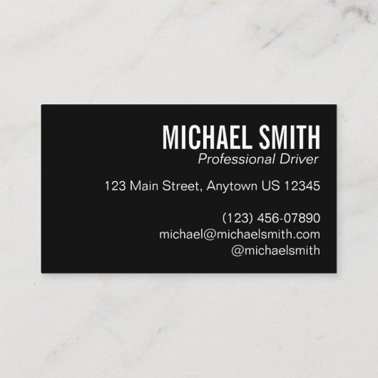 黄色NYCタク市松模様にシー車の運転手 名刺 (裏面)