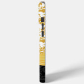 黄色RhinestoneパーソナライズされたダマスクiPhone Case-Mate iPhoneケース (裏面 / 左)