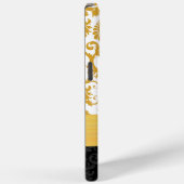 黄色RhinestoneパーソナライズされたダマスクiPhone Case-Mate iPhoneケース (裏面 / 右)