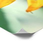 黄色Rudbeckiaフラワーマクロ抽象芸術 ポスター (角)