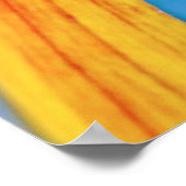 黄色Rudbeckiaフラワーマクロ抽象芸術 ポスター (角)