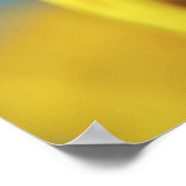 黄色Rudbeckiaフラワーマクロ抽象芸術 ポスター (角)