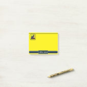 黄色Tレックス乗馬モンスタートラック恐竜の名前 ポストイット (デスク上)