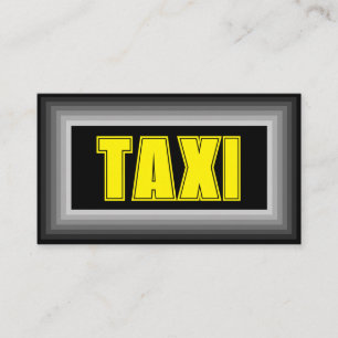 黄色TAXIグレーフレームタクシー運転手サービスタクシー 名刺
