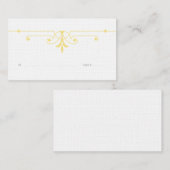 黄色v2装飾ファンシー座席表 プレイスカード (正面/裏面)