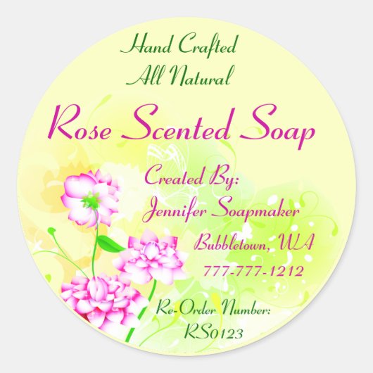 黄色VerのBiカラーバラ。2 ラウンドシール (正面)