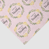 黄色W/C花名&日付赤面ピンク結婚ズ 薄葉紙 (詳細)