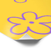 黄色Y2Kワイルドフラワーはっきりした春アート ポスター (コーナー)