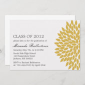 黄花のデザイン卒業発表 招待状 (正面/裏面)