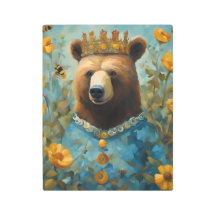 黄花の熊は冠をかぶる