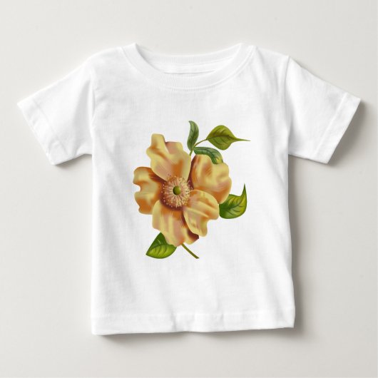 黄花イラストレーション ベビーTシャツ (正面)