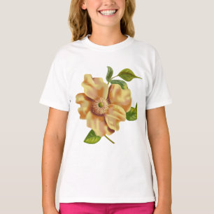 黄花イラストレーション Tシャツ