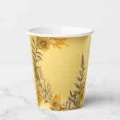 黄花シダ緑エレガント 紙コップ (裏面)
