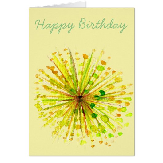 黄花タンポポ水彩の花 (正面)